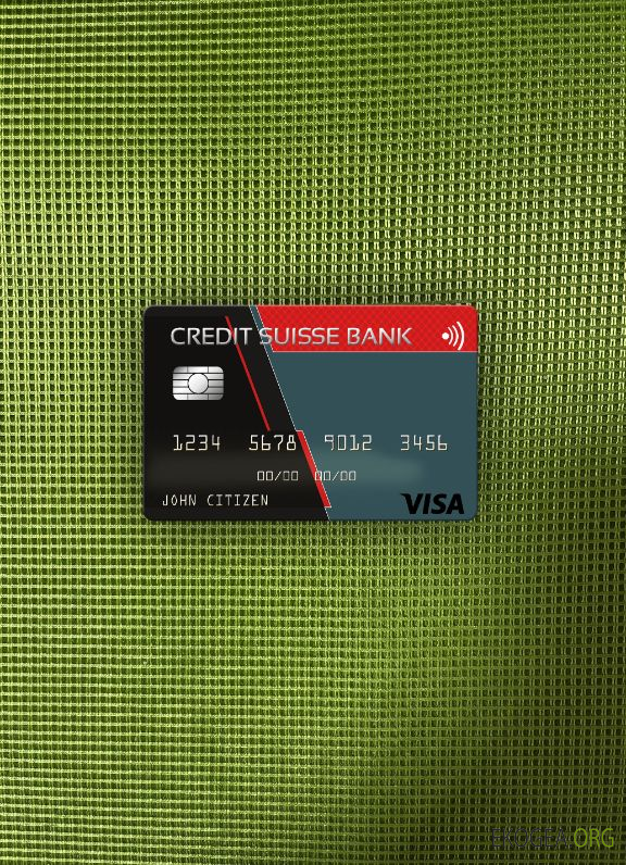 USA Credit Suisse Bank carte visa photolook , avant